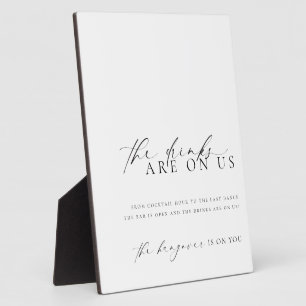 Plaque Photo Panneau du menu Ellesmere Modern Minimal Open Bar