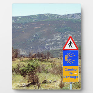 Plaque Photo Panneau El Camino de Santiago de Compostela, Espag