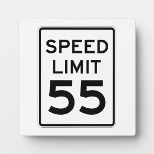 Plaque Photo Panneau Limite de vitesse 55 MPH