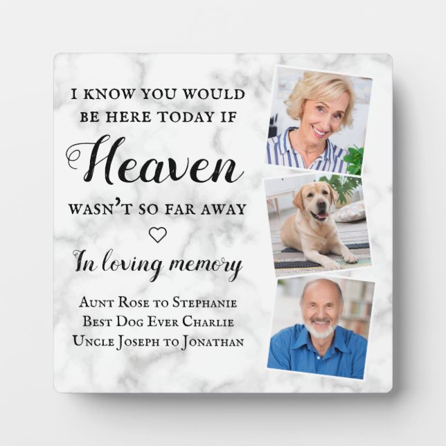 Plaque Photo Panneau Mariage photo In Love Memory Memorial 3 (Devant)