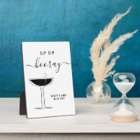 Panneau mariage Sip Sip Hooray Champagne Coupe Ver