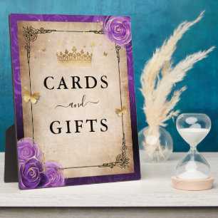 Plaque Photo Panneau Rose de Lavande violette Cartes et Cadeaux