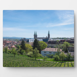 Plaque Photo Panorama de la vieille ville historique de Bamberg