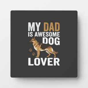 Plaque Photo Papa amateur de chien est formidable