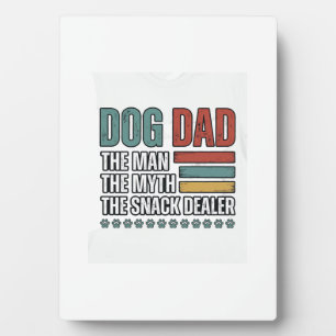 Plaque Photo Papa Chien Le Fournisseur de Snacks Chemise Vintag