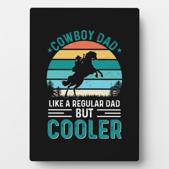 Plaque Photo Papa Cowboy (Devant)