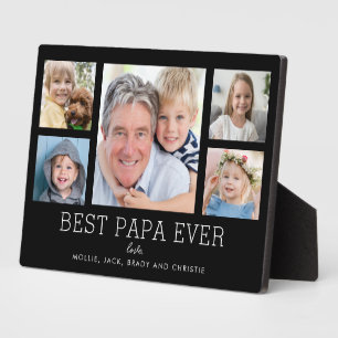 Plaque Photo Papa Grand-Père Petits-Enfants Photo Collage
