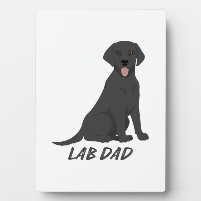 Plaque Photo Papa Lab � Fier proprietaire de chien Labrador Ret (Devant)