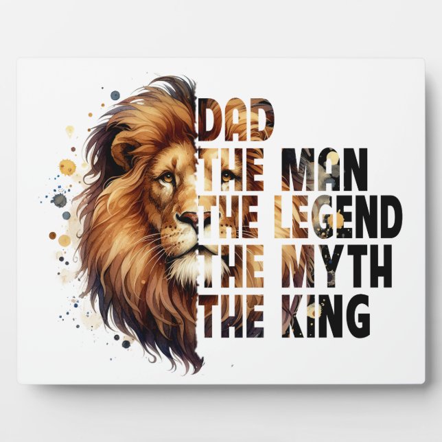 Plaque Photo Papa : L'Homme, Le Mythe, La Légende (Devant)