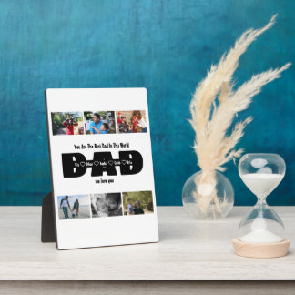 Plaque Photo Papa, on t'aime – Fête des Pères 6 Photo Collage