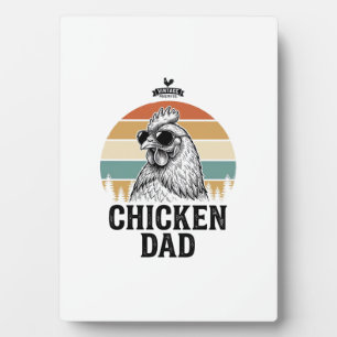Plaque Photo Papa Poule Vintage Sunset Drôle Amateur de Poule S