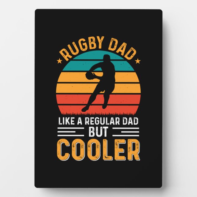 Plaque Photo Papa Rugby (Devant)