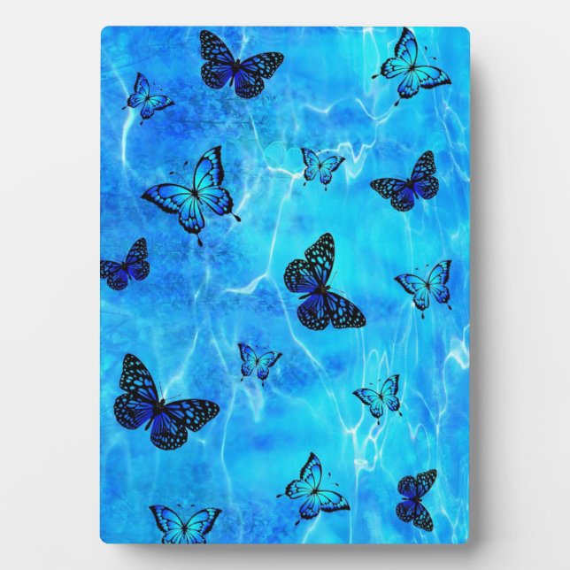 Plaque Photo Papillon bleu (Devant)