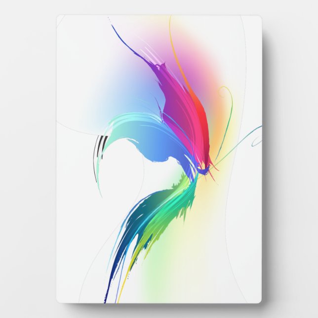 Plaque Photo Papillon de peinture Abstrait (Devant)