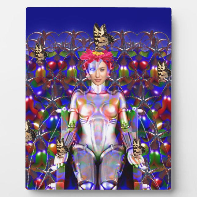 Plaque Photo Papillon robot (Devant)