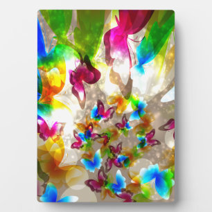 Plaque Photo Papillons Abstraits