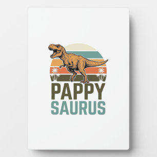 Plaque Photo Pappysaurus Drôle Dinosaure Vintage Chemise Couche