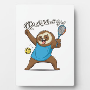 Plaque Photo Paresseux de Pickleball T- Pickleball Y'all
