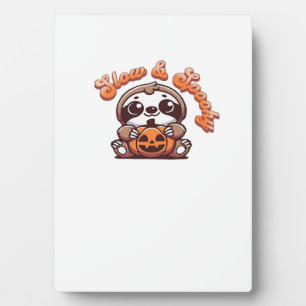 Plaque Photo Paresseux d'Halloween Lent et Effrayant Paresseux