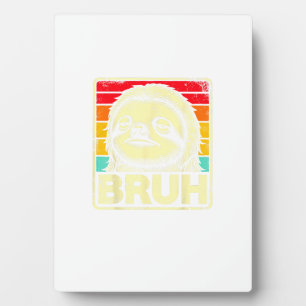 Plaque Photo Paresseux mignon drôle de mème graphique Bruh pour