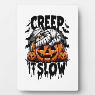 Plaque Photo Paresseux Mignon Joyeux Halloween