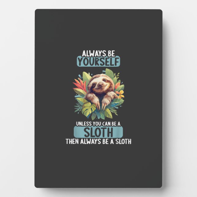 Plaque Photo Paresseux Paresseux T-Shirt (Devant)