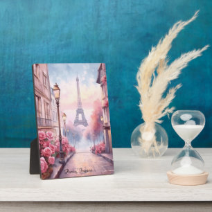 Plaque Photo Paris romantique France – Tour Eiffel Florale