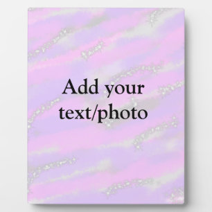 Plaque Photo Parties scintillant pastel simple coloré ajouter v