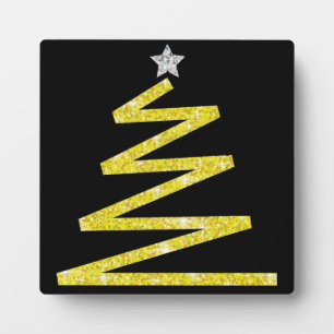 Plaque Photo Parties scintillant sapin de Noël