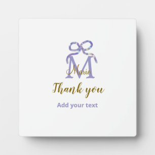 Plaque Photo Parties scintillant violet arc ajouter nom lettre