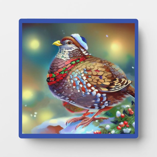 Plaque Photo Partridge de Noël 4 (Devant)
