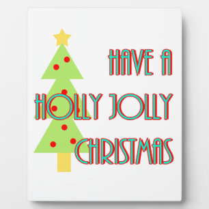 Plaque Photo passez un noël joyeux et branché milieu de siècle