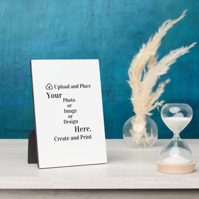 Plaque Photo Passez votre design ou votre photo téléchargée (Côté)