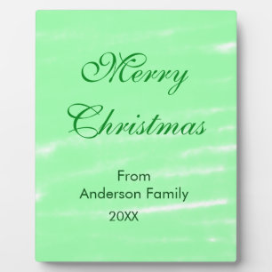 Plaque Photo Pastel vert aquarelle merry noël moderne deux