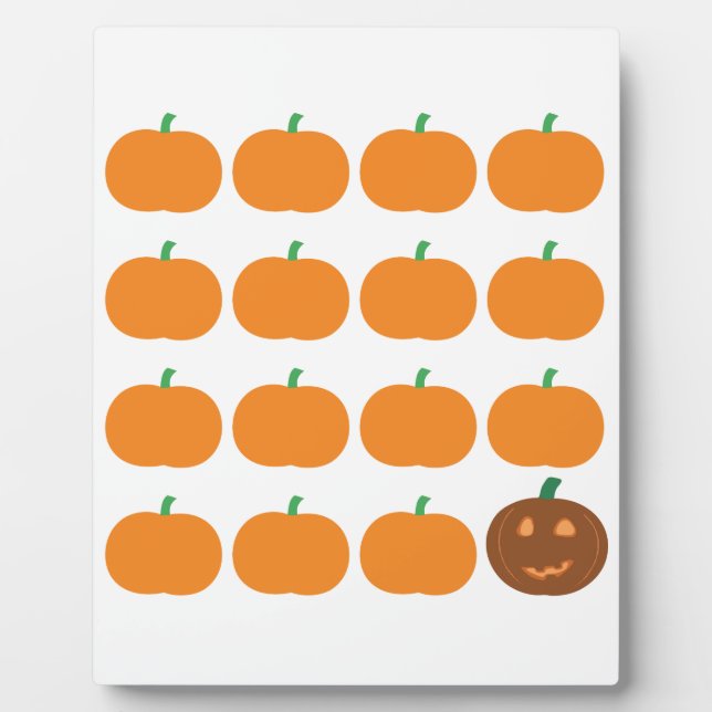 Plaque Photo Patch Citrouille d'Halloween mignon (Devant)