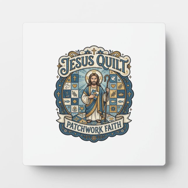 Plaque Photo Patchwork Jésus Foi Patchwork Jésus  (Devant)