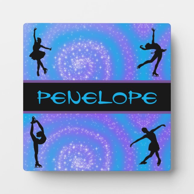 Plaque Photo Patinage artistique pour filles Personnalisé (Devant)
