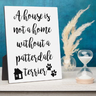 Plaque Photo Patterdale Terrier Impression avec chevalet