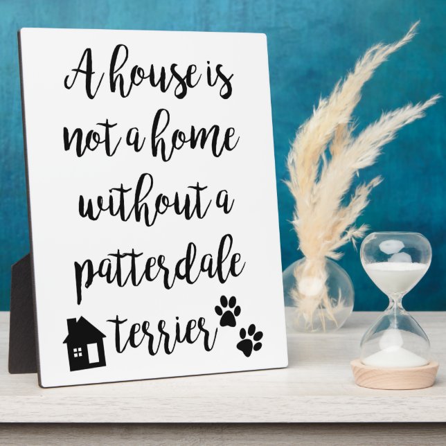 Plaque Photo Patterdale Terrier Impression avec chevalet (Côté)