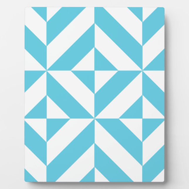 Plaque Photo Patters de Ocean Blue Geometric Deco (Devant)