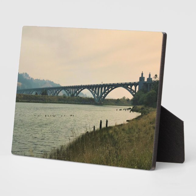 Plaque Photo Patterson Bridge, Gold Beach, Oregon (Côté)