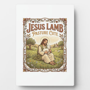Plaque Photo Pâturage de Jésus agneau Mignon Pâturage de Jésus 