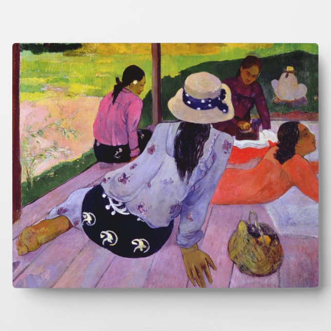 Plaque Photo Paul Gauguin | the Siesta, 1891-2 (oil on canvas) (Devant)