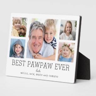 Plaque Photo Paw Grand-Père Petits-Enfants Photo Collage