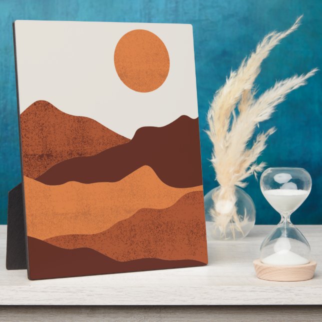 Plaque Photo Paysage Abstrait Boho Chic Desert Mountains (Côté)