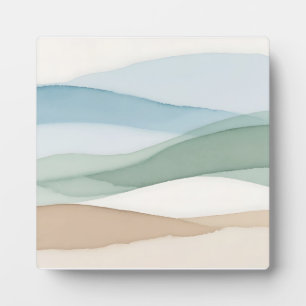 Plaque Photo Paysage minimaliste bleu beige