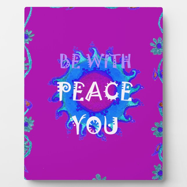 Plaque Photo Peace Be With You Inspiration Print (Devant)
