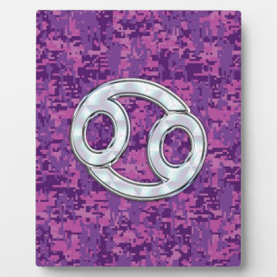 Plaque Photo Pearle comme cancer Zodiac Connexion Camo numériqu