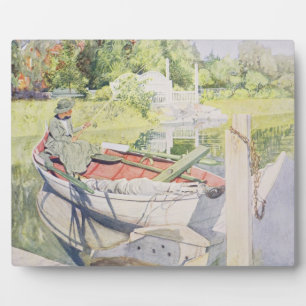 Plaque Photo Pêche, 1909