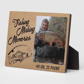 Plaque Photo Pêcheur Histoires de pêche Fête des Pères Pêche